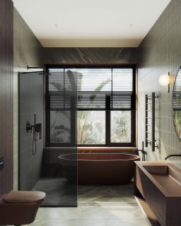 Душевая перегородка MaybahGlass MGD-698-6у 79см чёрный